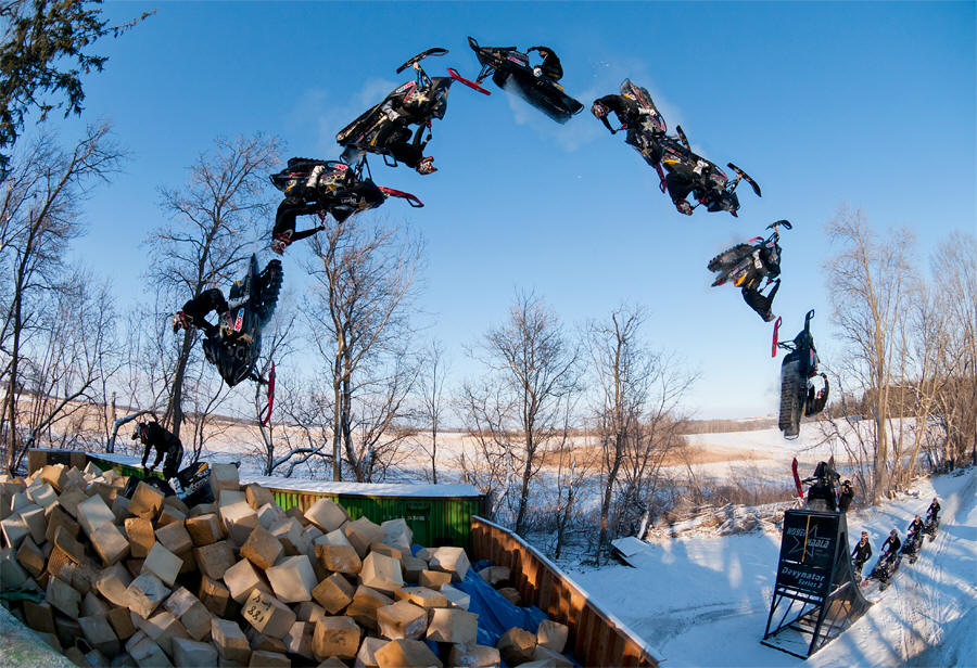 Amsoil Justin Hoyer Snowmobile Freestyle Double Back Flip