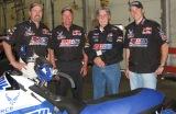 Amsoil Dealer Kent Whiteman with Amsoil sponsored snowmobile race team, Wisconsin